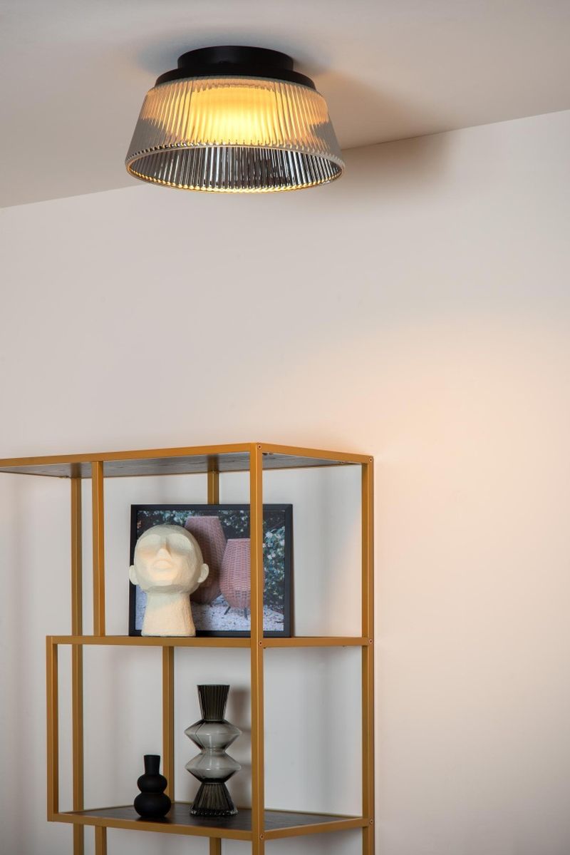 Lucide VIXI - Zapustené stropné svietidlo - Ø 35 cm - LED Rozm. - 1x18W 2700K - Smoke Grey